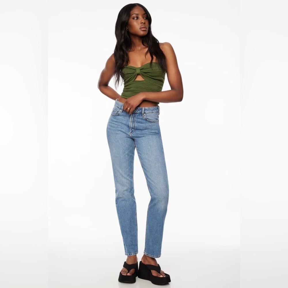 Dynamite Chiara Slim Straight Jeans in Medium Indigo Size 29